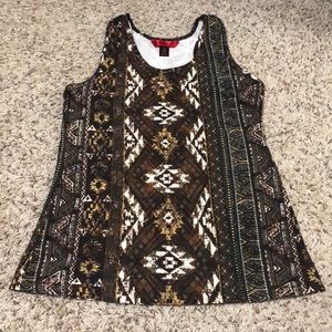 Aztec print tank top
